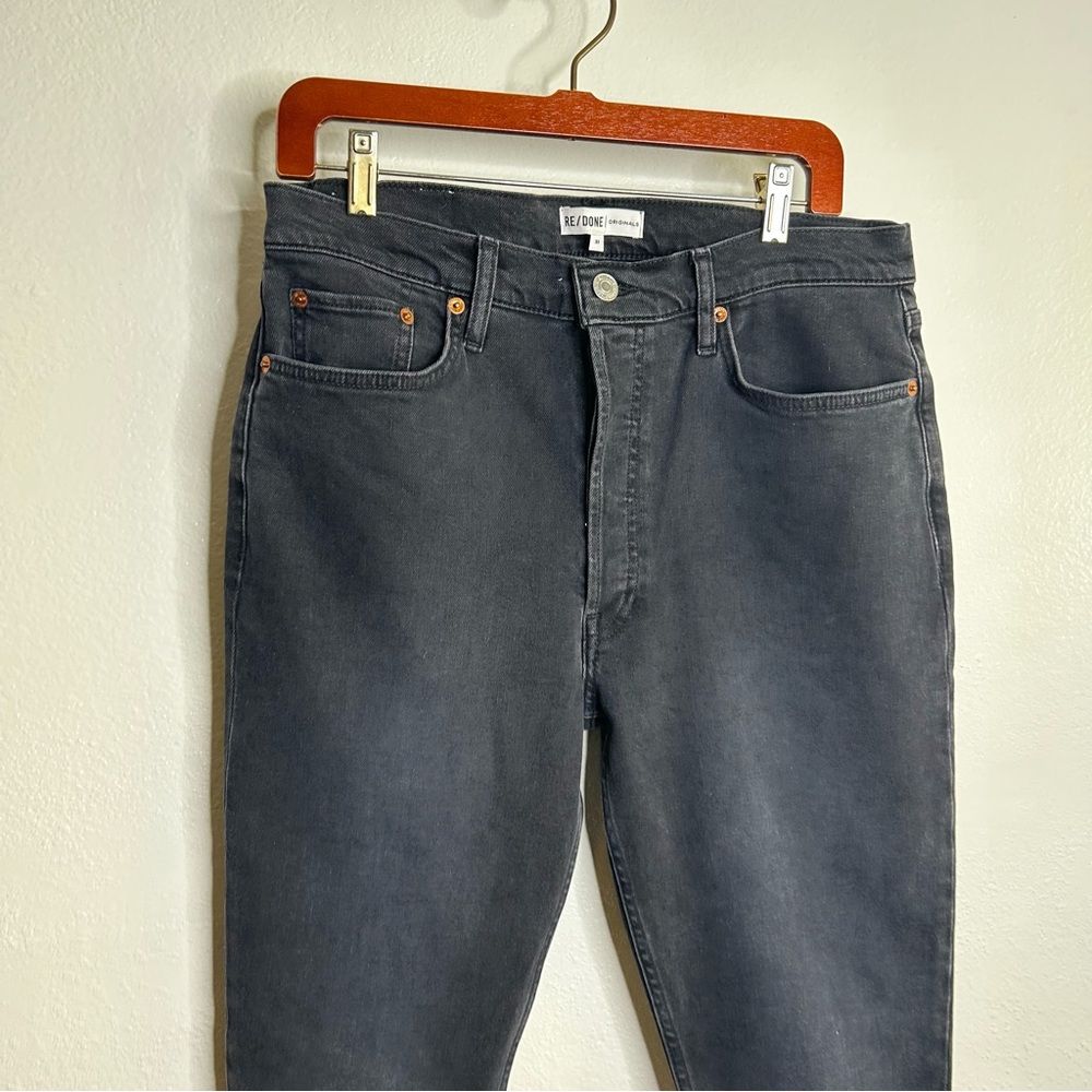 Re/Done Women's Straight Leg Jeans in Black - Picture 10 of 15